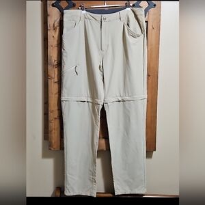 Patagonia Quandry Tan Convertible Zip Off Leg Nylon Spandex Pants Men's Size 38